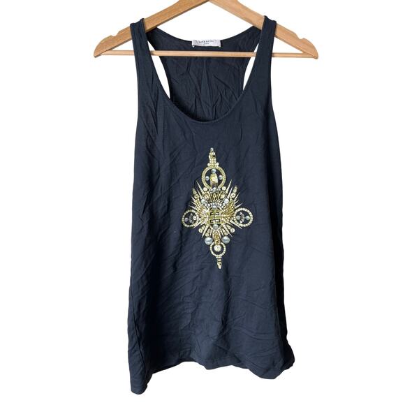 Givenchy Other - Givenchy Paris Small 100% Cotton Black Tank Black Logo Print